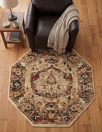 Cream Saturn Octagon Rug