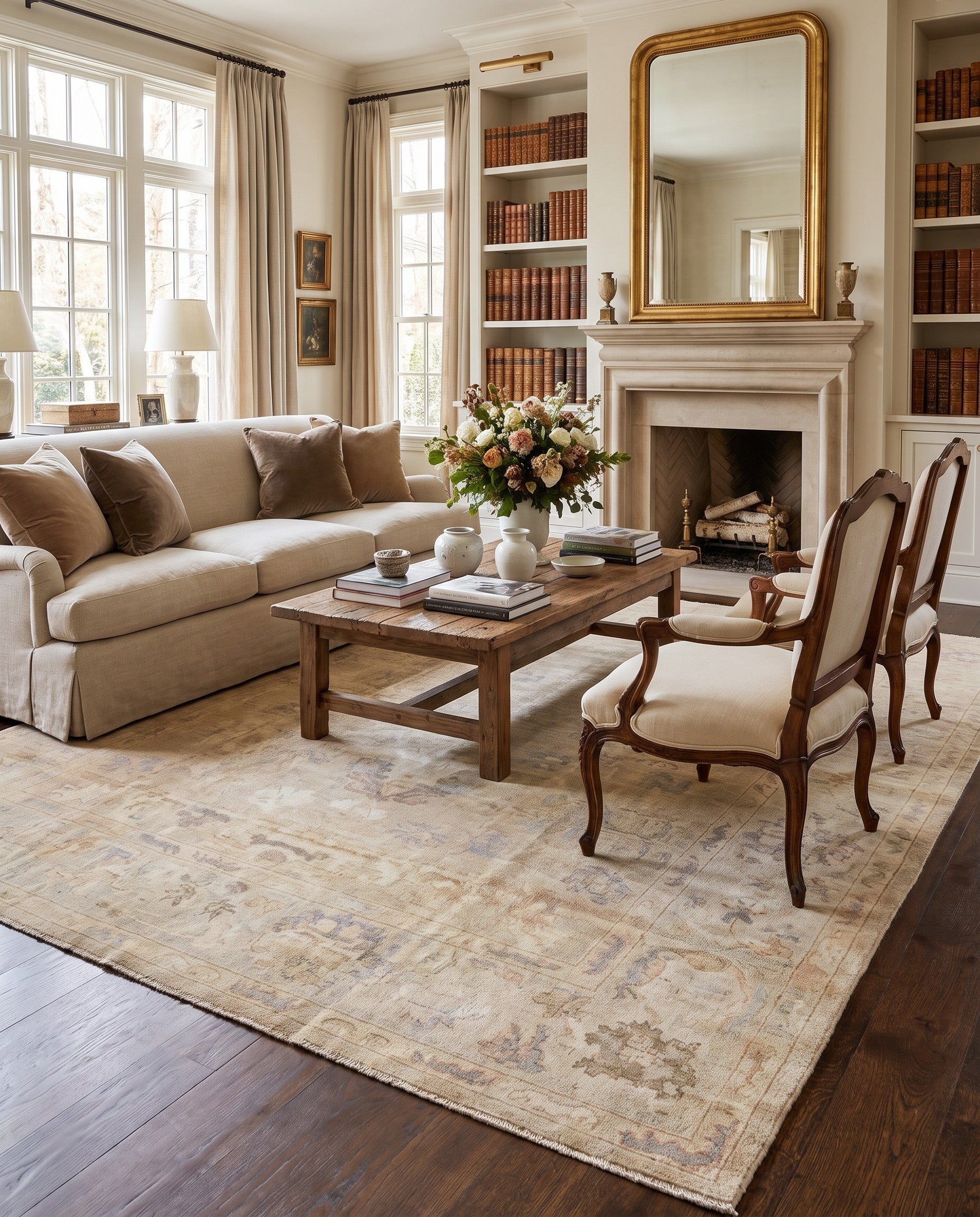 10' 3 x 14' Hand Knotted Oushak Wool Rug