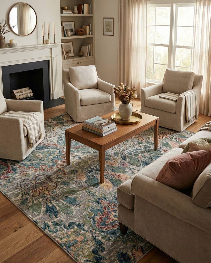 Detail image of 8' x 8' Charleston Square Rug