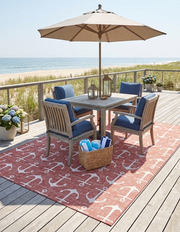 10' x 14' Easy-Clean Coastal Indoor / Outdoor Rug