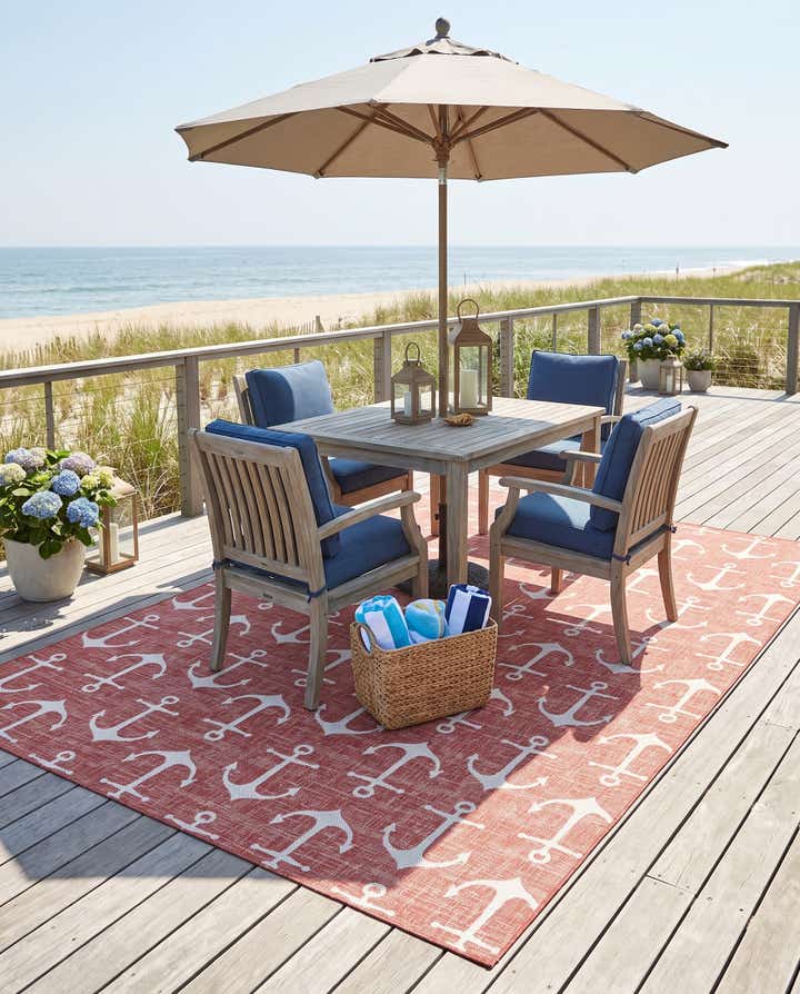 10' x 14' Easy-Clean Coastal Indoor / Outdoor Rug