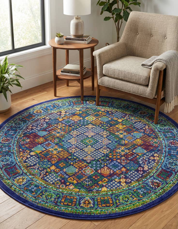 Detail image of 5' 3 x 5' 3 Calypso Round Rug