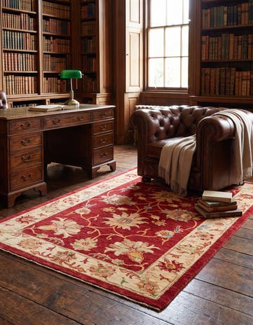 3' 5 x 5' 2 Hand Knotted Ziegler Rug