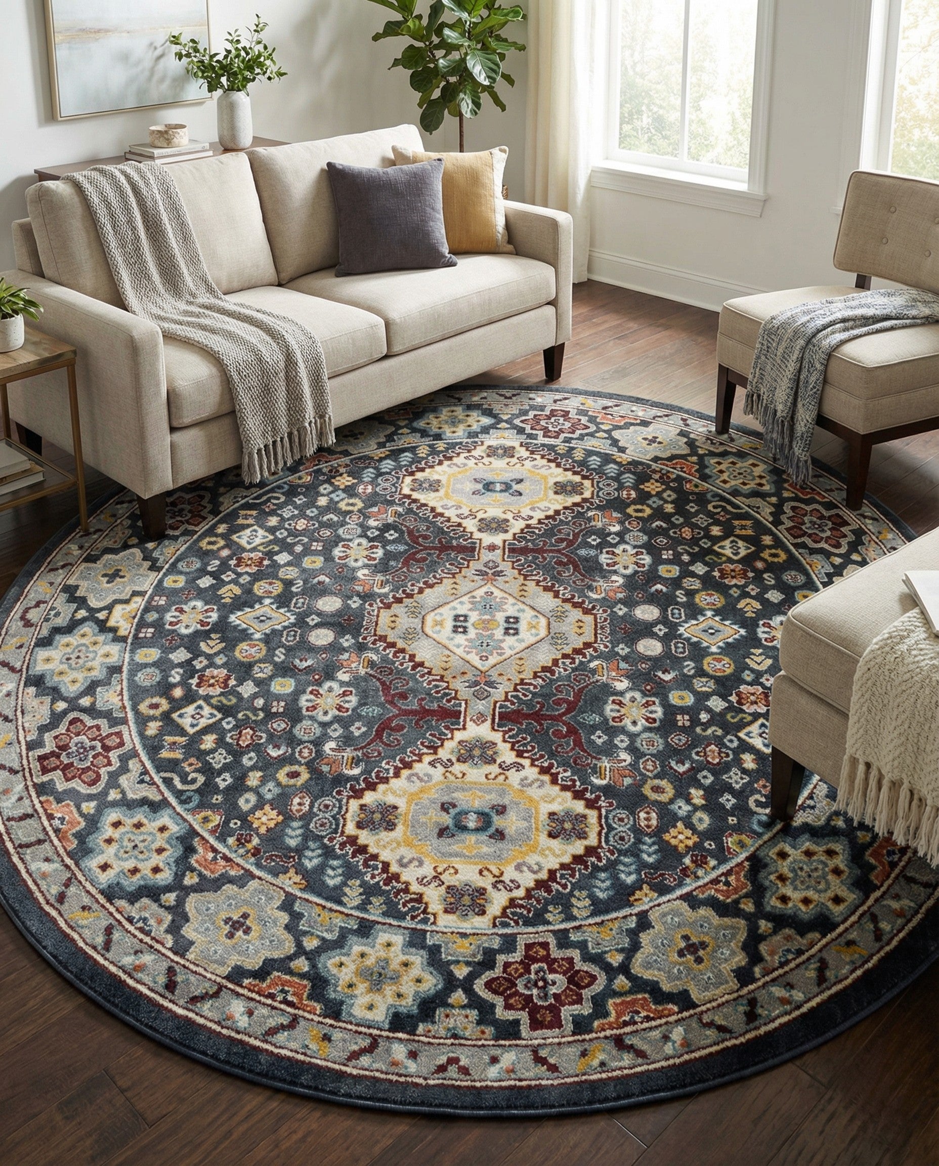 Primary image  7' 10 x 7' 10 Kamala Washable Round Rug