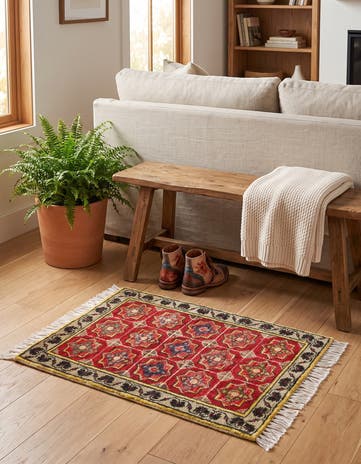 1' 5 x 2' Hand Knotted Modern Ziegler Rug