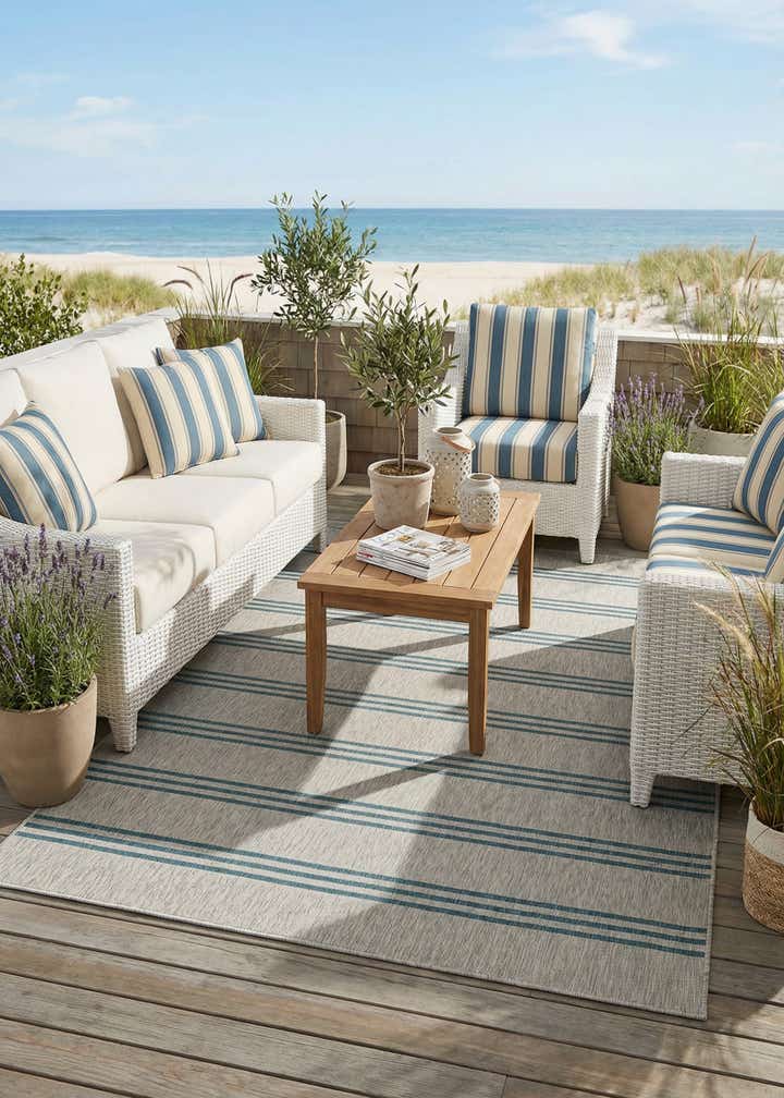 7' 10 x 10' Easy-Clean Jill Zarin Anguilla Indoor / Outdoor Rug