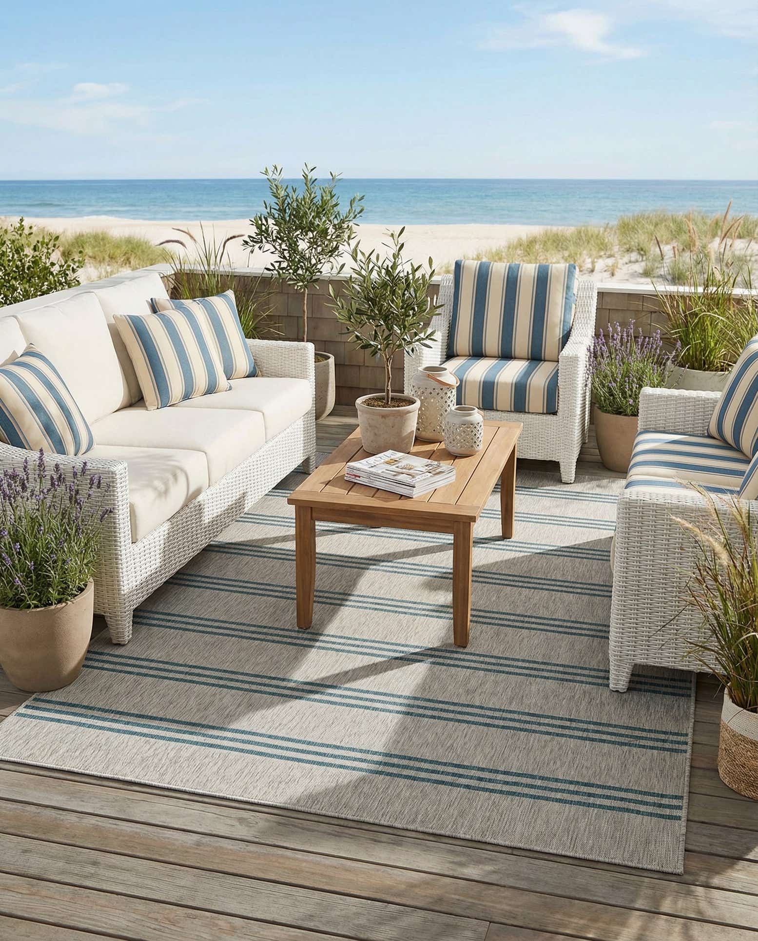 7' 10 x 10' Easy-Clean Jill Zarin Anguilla Indoor / Outdoor Rug
