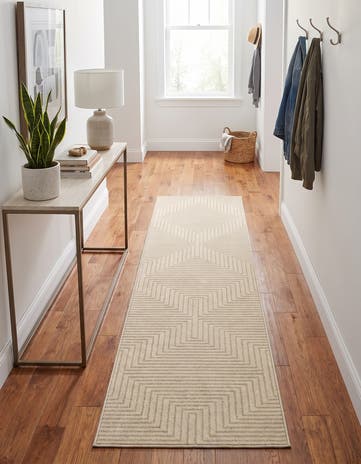 Ivory Contour Runner Rug