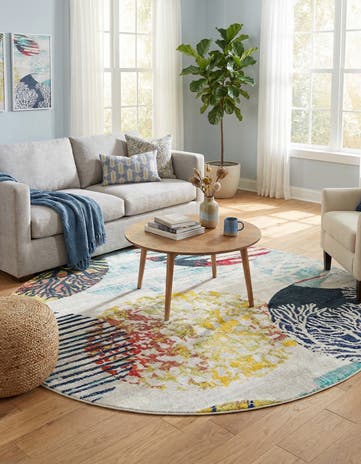 7' x 7' Ariel Round Rug