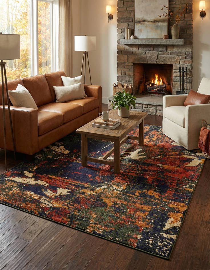 Detail image of 7' 10 x 10'  Washable Haerfest Rug