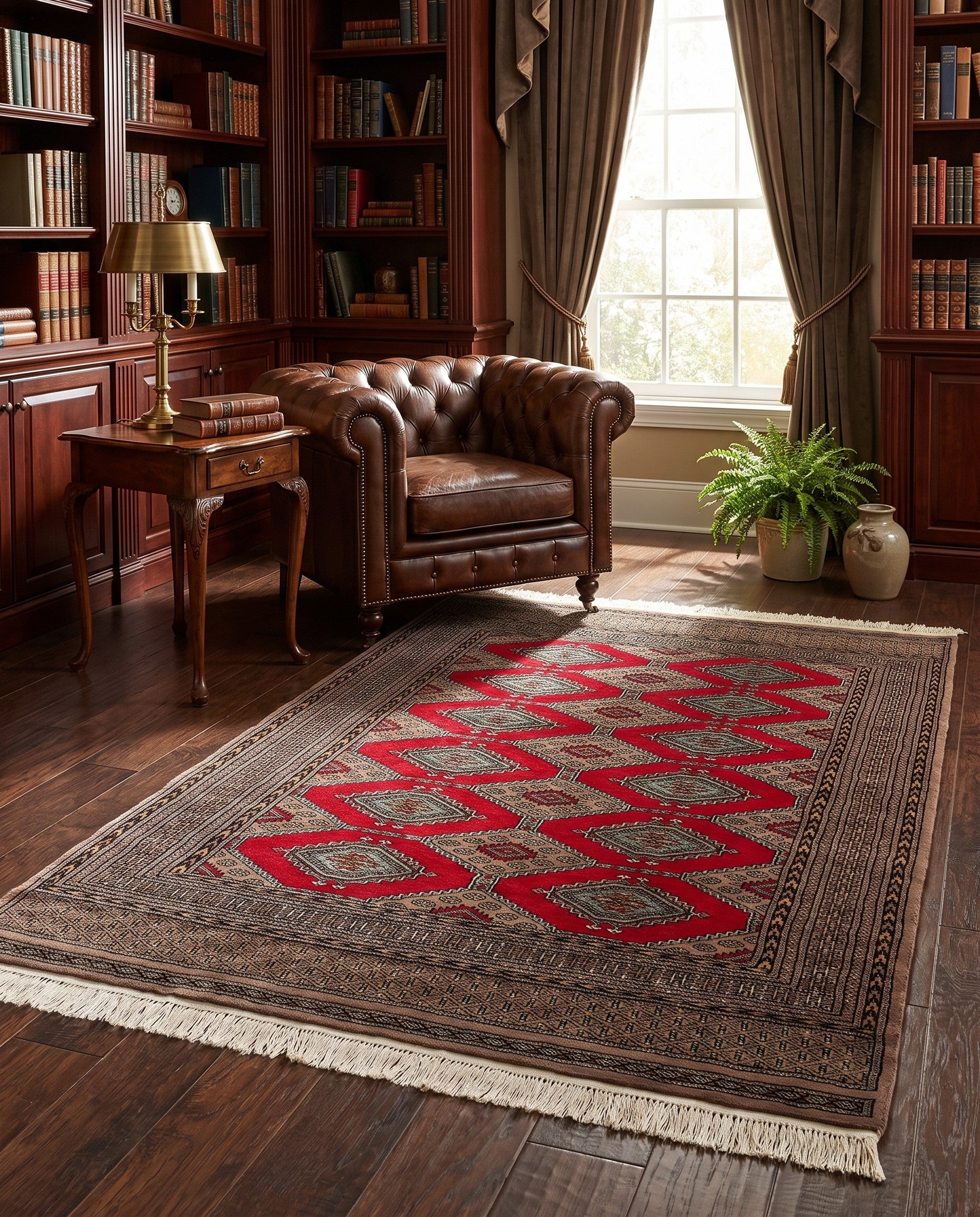 4' 3 x 6' Hand Knotted Bokhara Oriental Wool Rug