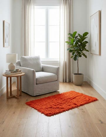 2' 8 x 5' Hand Knotted Moroccan Wool Rug