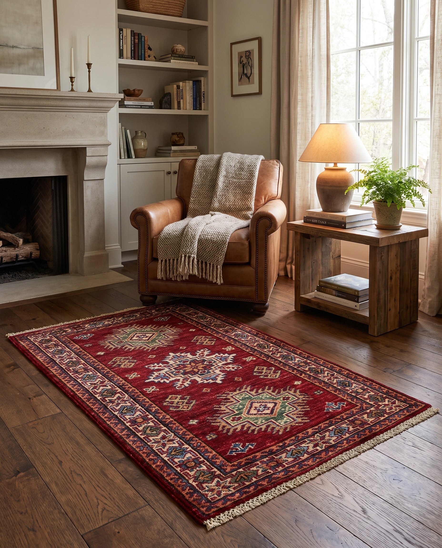 2' x 3' 2 Hand Knotted Kazak Rug