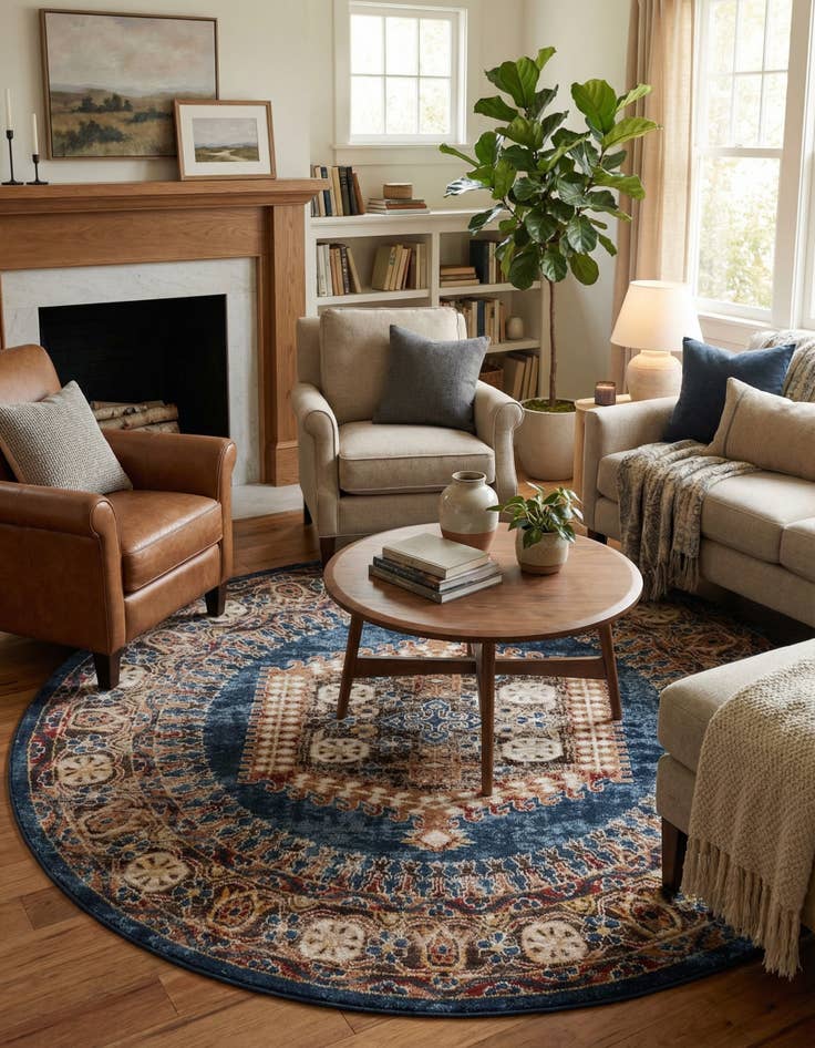 Detail image of 7' x 7' Arcadia Round Rug