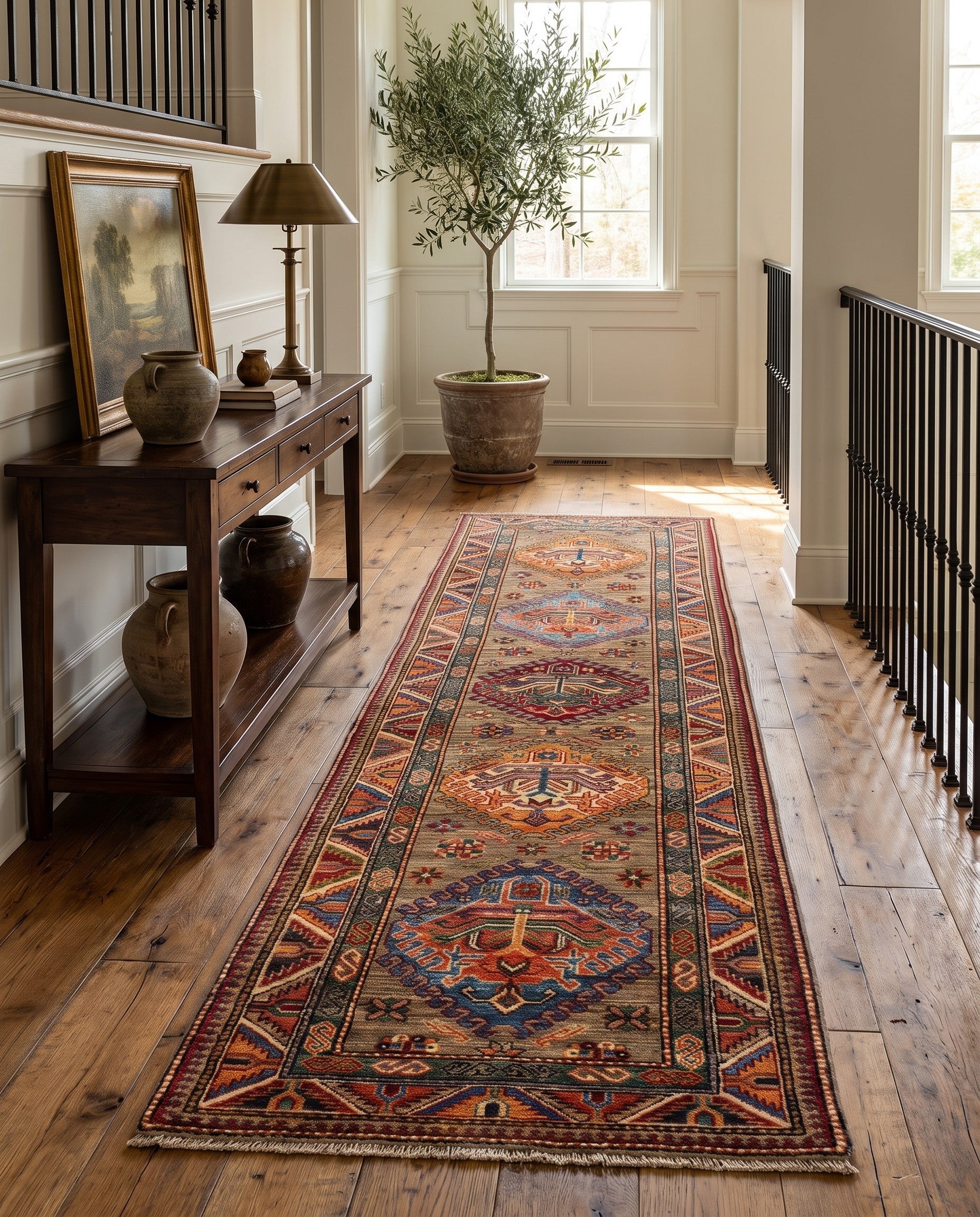 2' 9 x 9' Hand Knotted Kazak Runner Rug