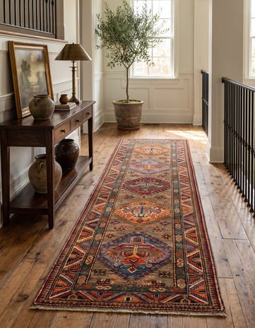 2' 9 x 9' Hand Knotted Kazak Runner Rug