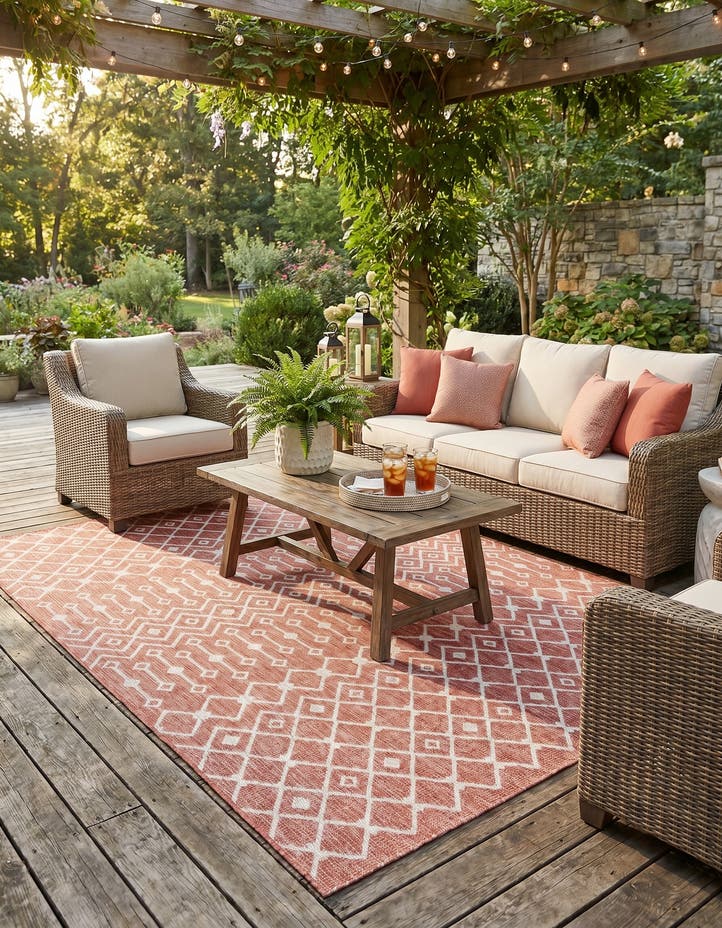 7' 10 x 11' Easy-Clean Lattice Indoor / Outdoo...