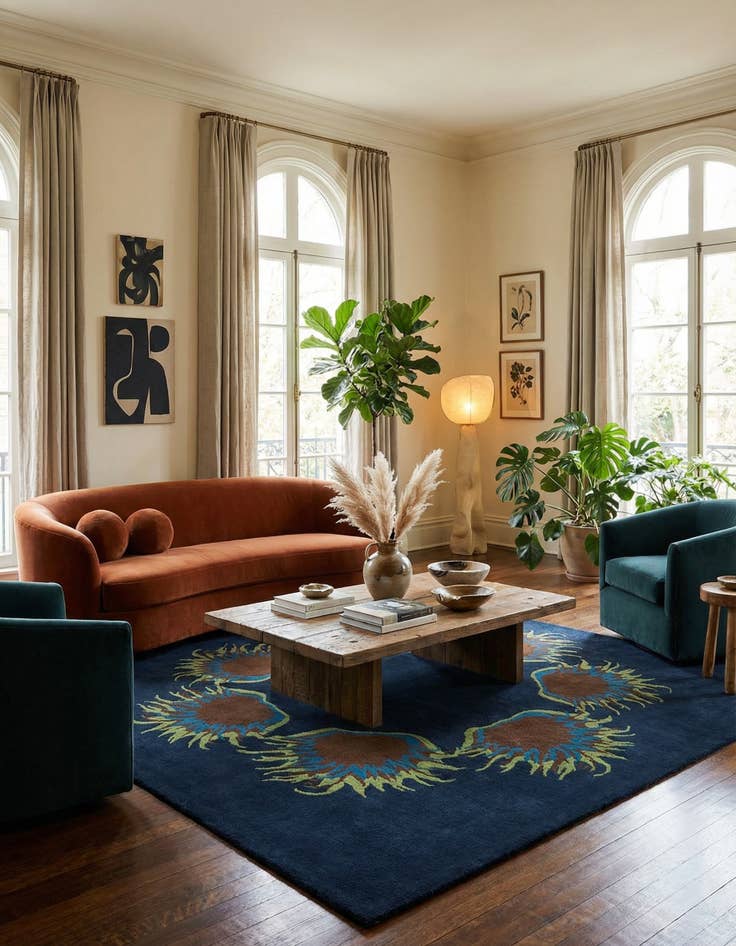 Detail image of 7' 6 x 7' 7 Luna Square Rug