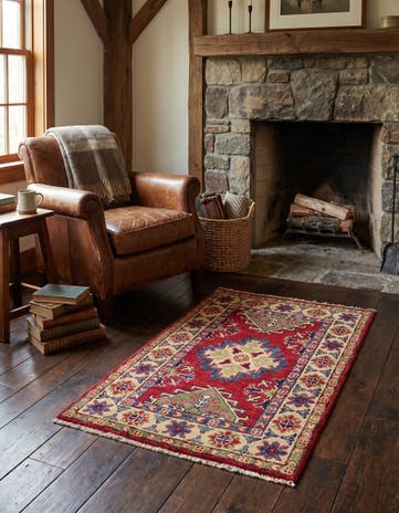 1' 11 x 3' Hand Knotted Kazak Rug