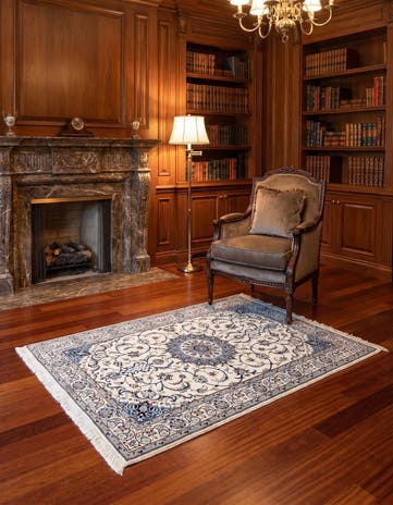 3' 3 x 4' 8 Hand Knotted Nain Rug