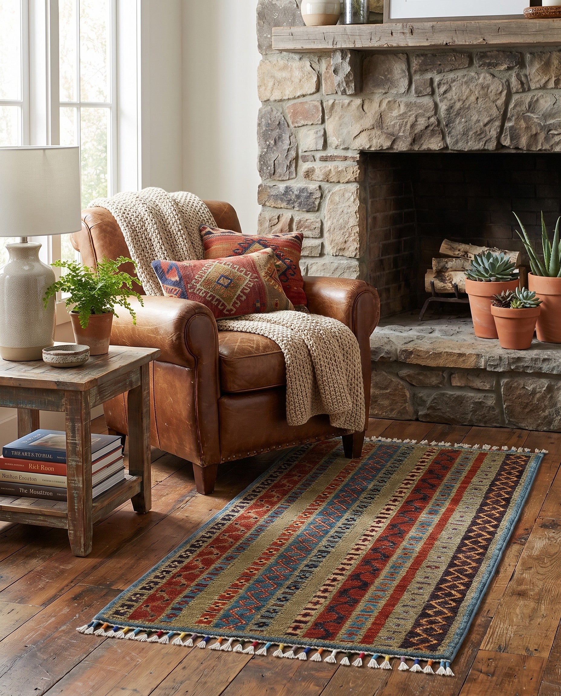 1' 7 x 3' 3 Hand Knotted Kazak Rug