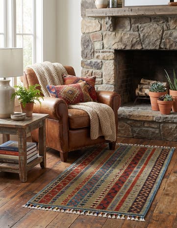 1' 7 x 3' 3 Hand Knotted Kazak Rug