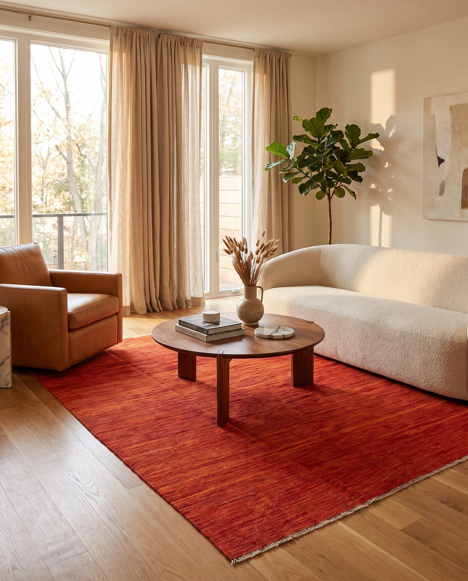 5' 4 x 8' Hand Woven Kilim Modern Wool Rug