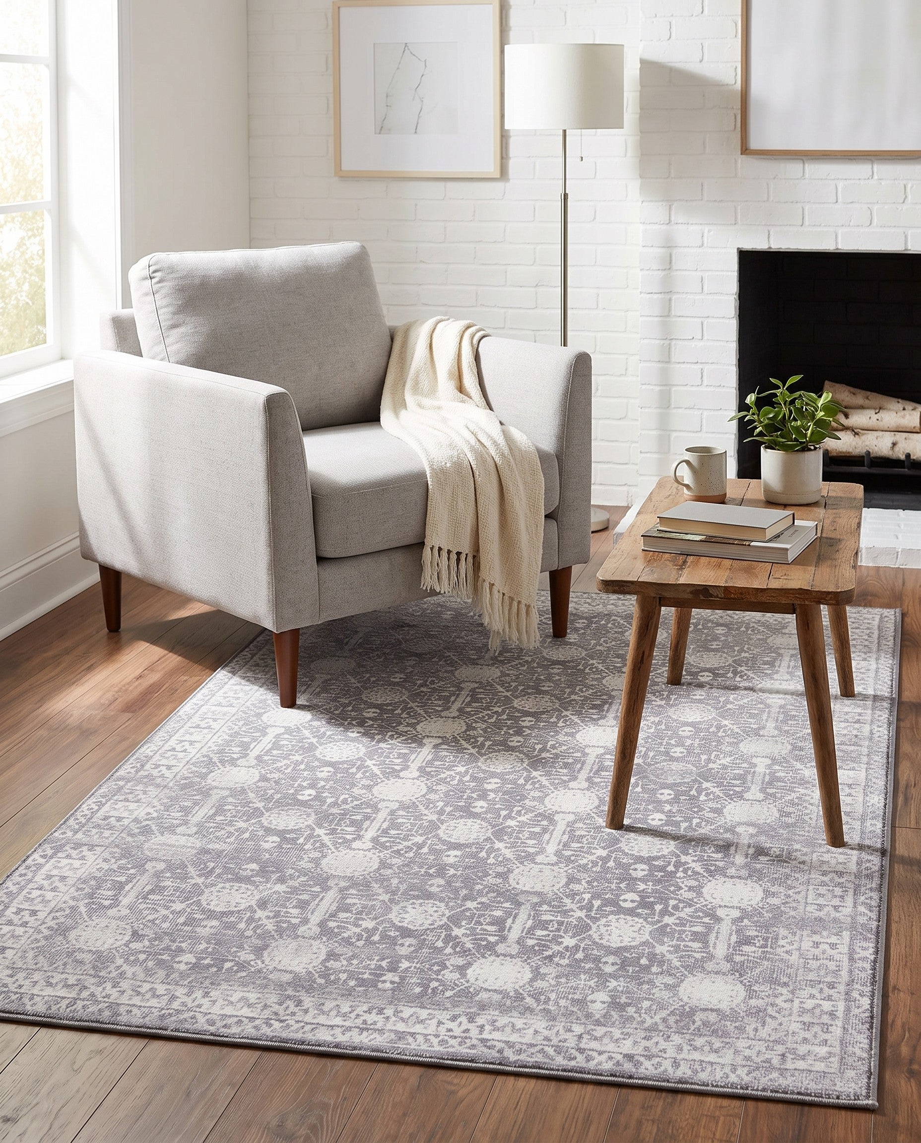Gray Washable Timeless Rug