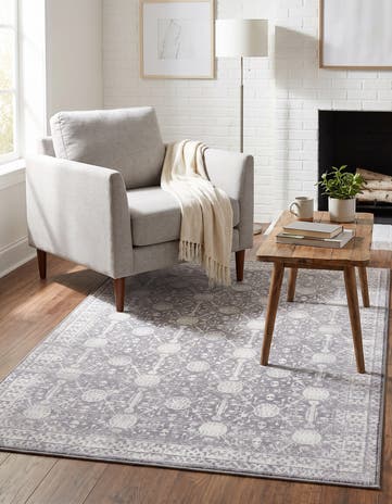Gray Washable Timeless Rug