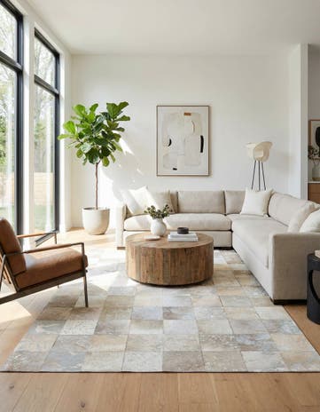 5' 1 x 8' Cowhide Rug