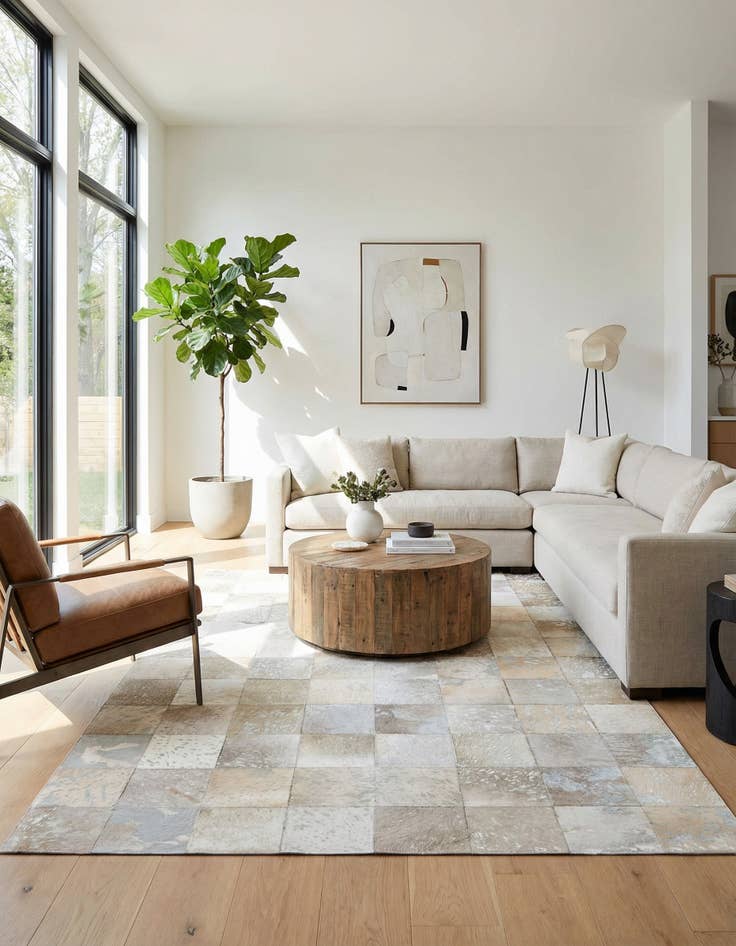 Detail image of 5' 1 x 8' Cowhide Rug