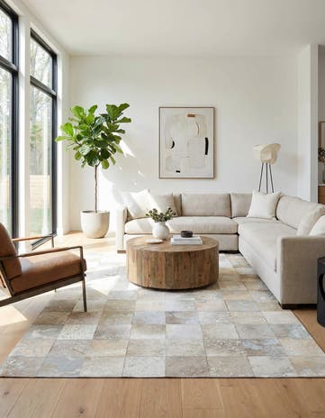5' 1 x 8' Cowhide Rug
