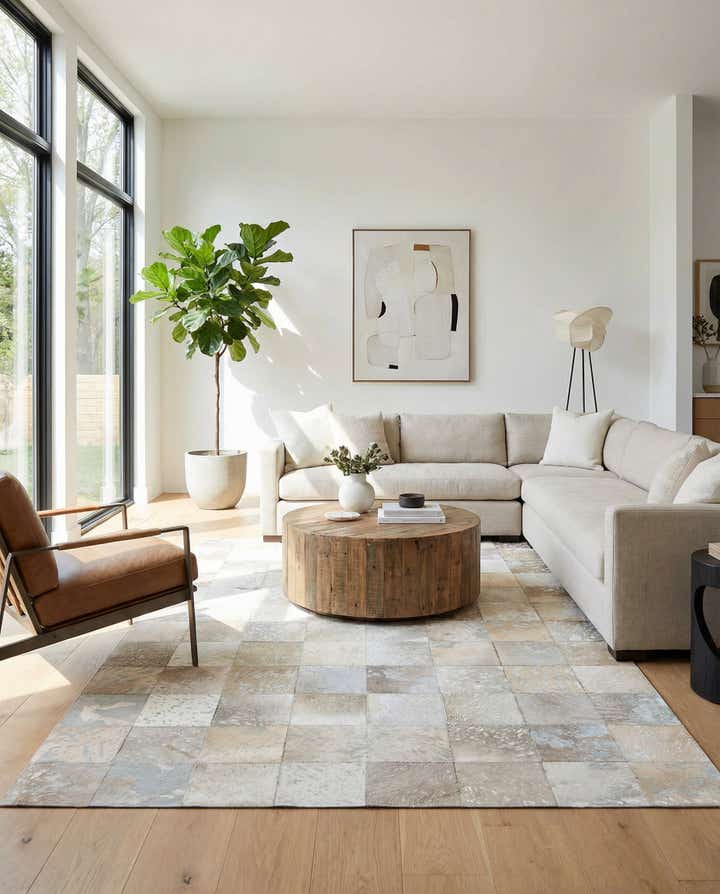 5' 1 x 8' Cowhide Rug
