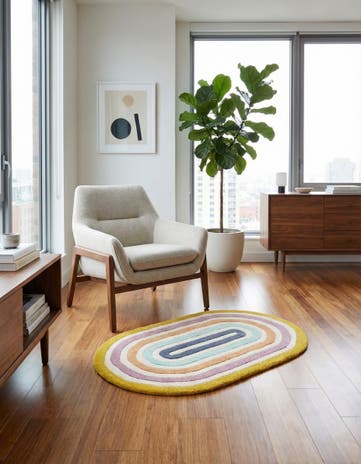 Hand Tufted Wool Oval Rug
