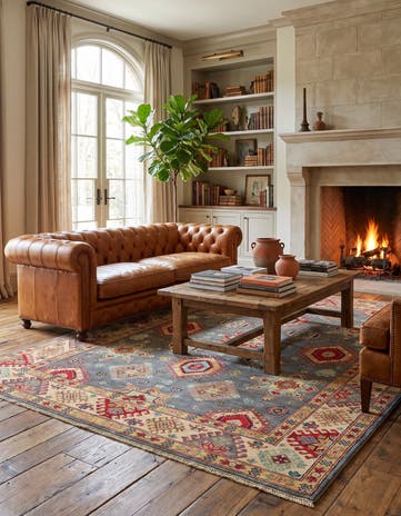 5' 7 x 7' 7 Hand Knotted Kazak Rug