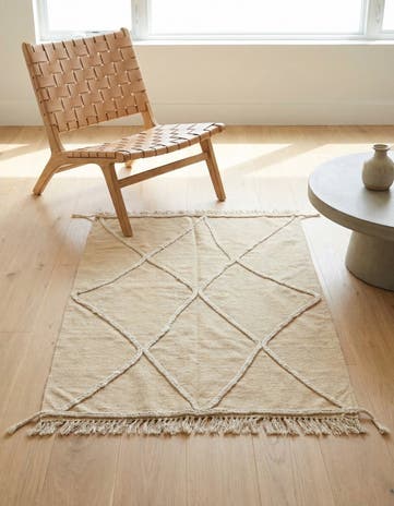 3' 5 x 4' 11 Hand Knotted Moroccan Wool Rug