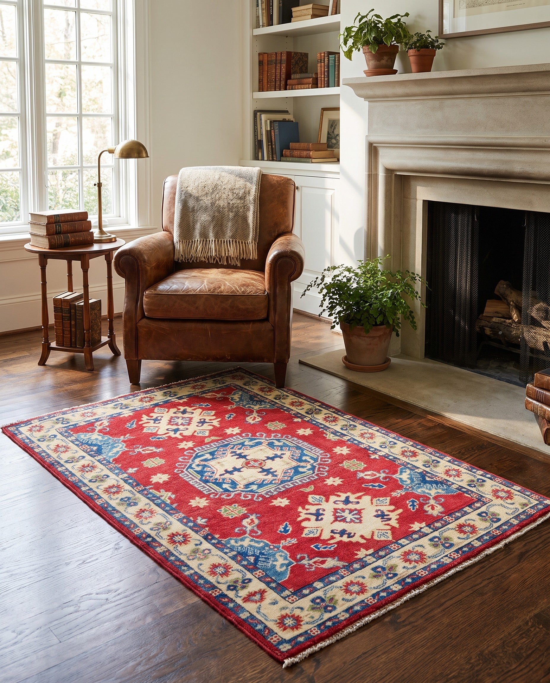 3' 1 x 4' 8 Hand Knotted Kazak Rug