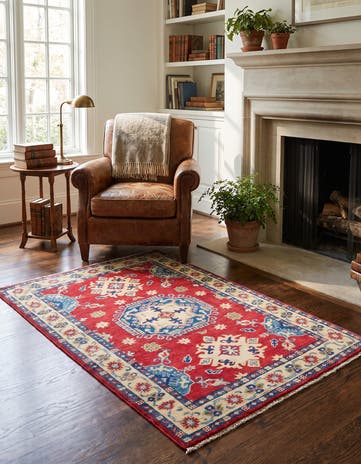 3' 1 x 4' 8 Hand Knotted Kazak Rug