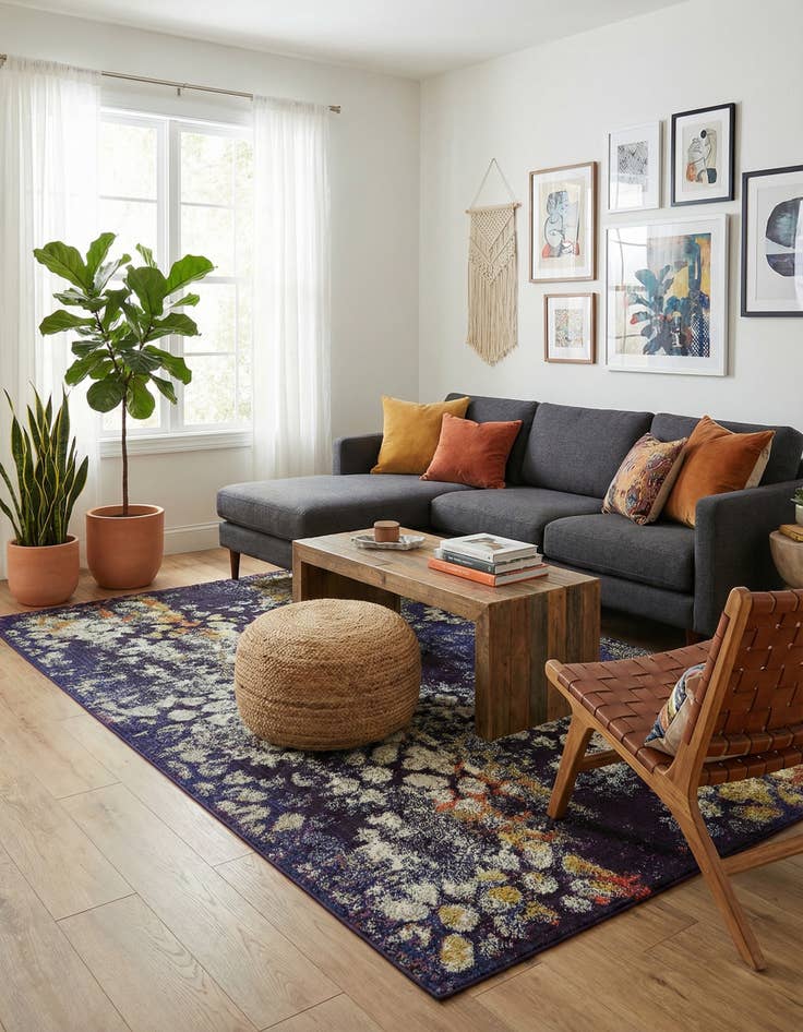 Detail image of 5' x 8' Washable Carnevale Rug