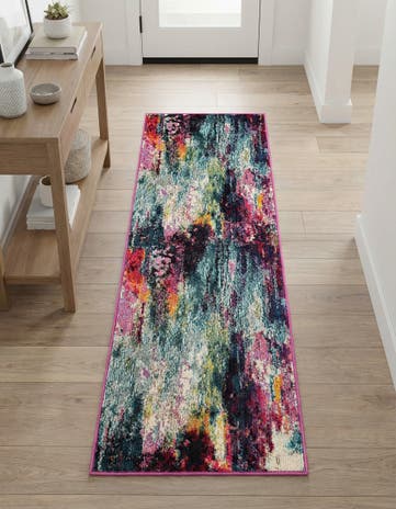 2' x 6' 1 Washable Theia Runner Rug