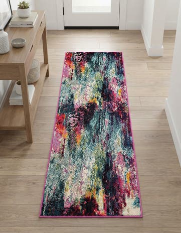 2' x 6' 1 Washable Theia Runner Rug