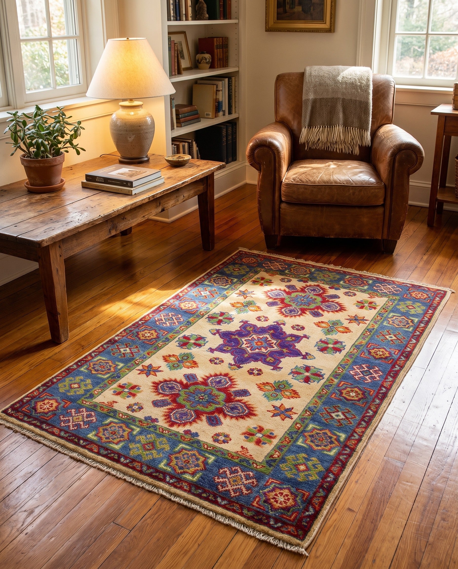 2' 9 x 4' 2 Hand Knotted Kazak Rug