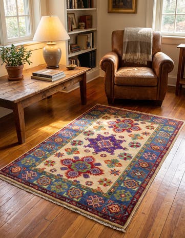 2' 9 x 4' 2 Hand Knotted Kazak Rug