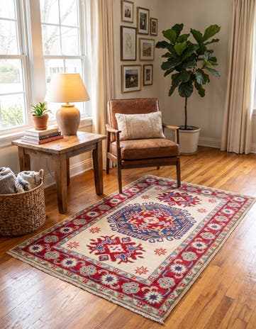 2' 7 x 4' 2 Hand Knotted Kazak Rug