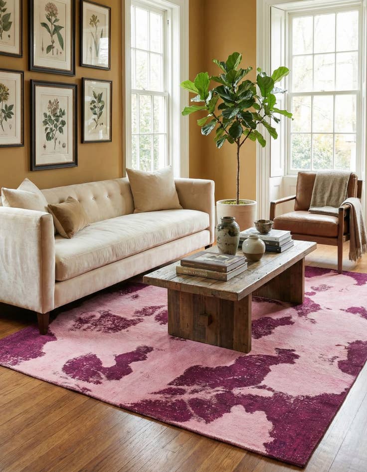 Detail image of 6' 9 x 8' 2 Hand Knotted Ultra Vintage Persian Wool Square Rug