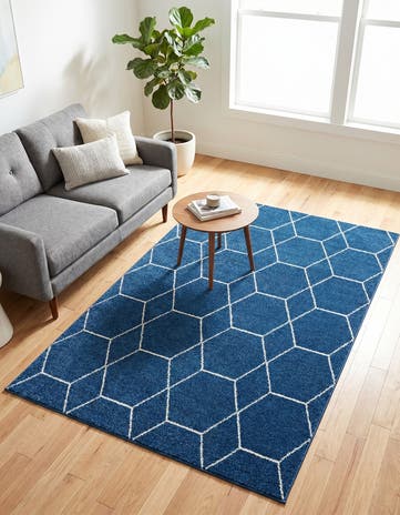 5' 3 x 8' Lattice Frieze Rug