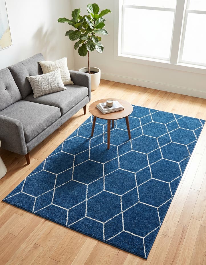 5' 3 x 8' Lattice Frieze Rug