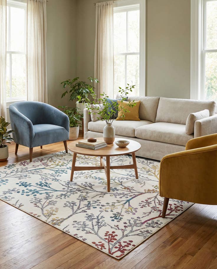 Detail image of 6' x 6' Blossom Square Rug