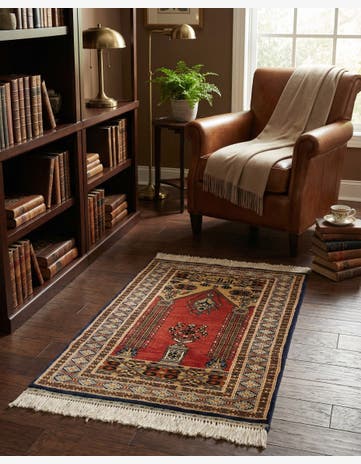 2' 8 x 4' 3 Hand Knotted Bokhara Oriental Wool Rug