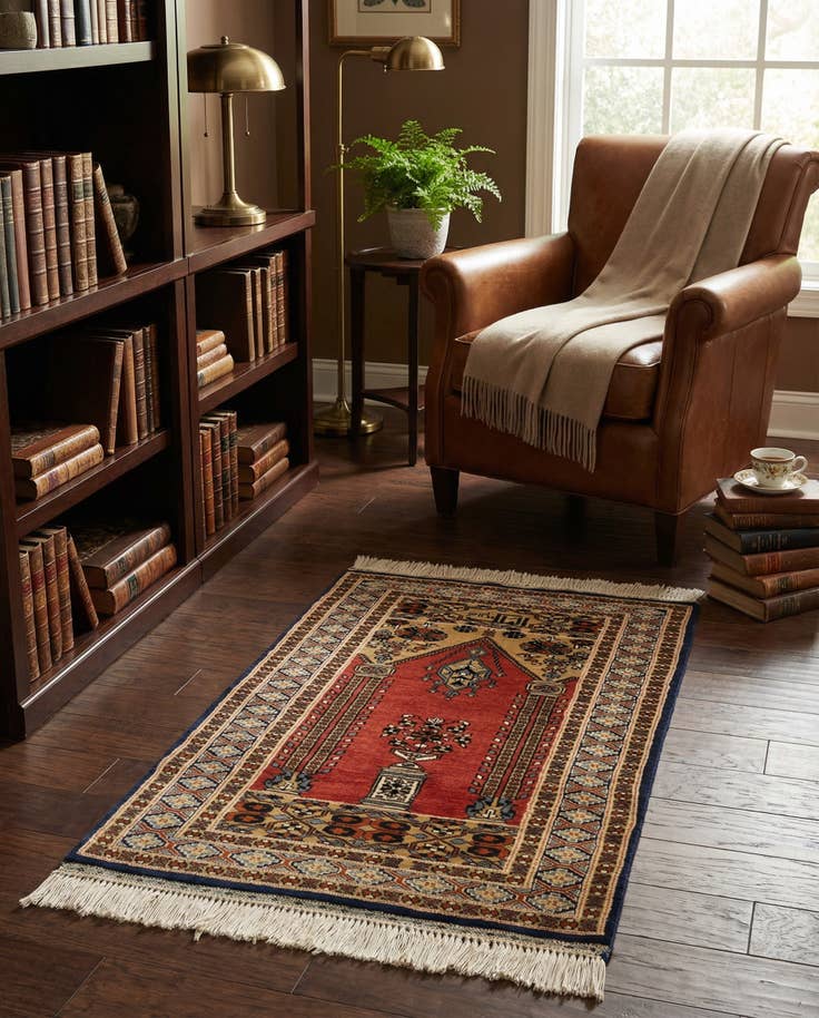 Detail image of 2' 8 x 4' 3 Hand Knotted Bokhara Oriental Wool Rug